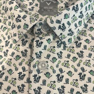 Callaway Men's White Shirt  Margarita Motif Golf Polo NWOT Size XL
